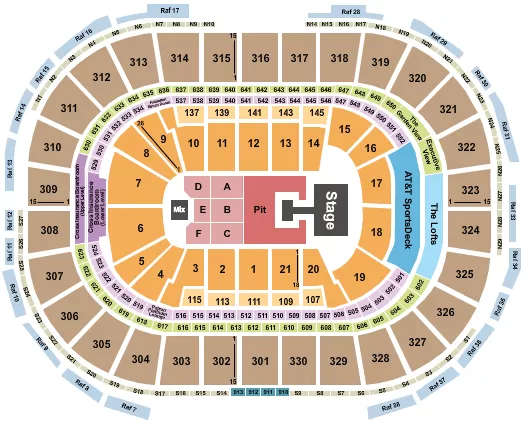 DEMI LOVATO Seating Map Seating Chart