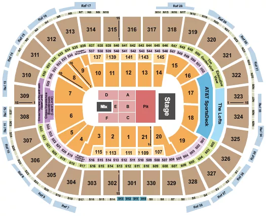 ENDSTAGE GA PIT Seating Map Seating Chart