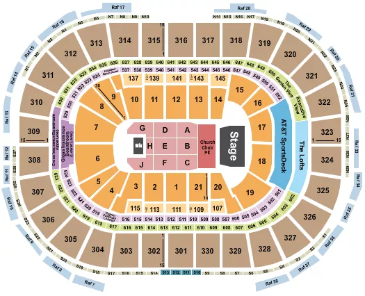 ERIC CHURCH Seating Map Seating Chart
