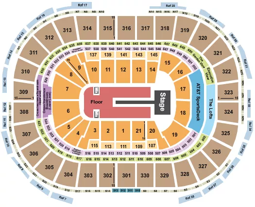 FLORENCE AND THE MACHINE Seating Map Seating Chart