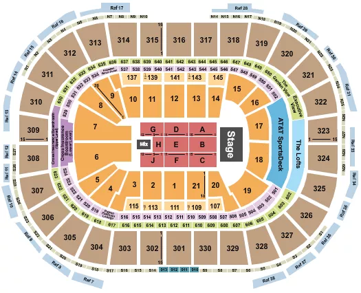 GABRIEL IGLESIAS Seating Map Seating Chart