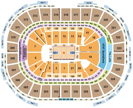 BASKETBALL GLOBETROTTERS Seating Map Seating Chart