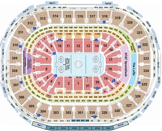 HOCKEY ROW Seating Map Seating Chart