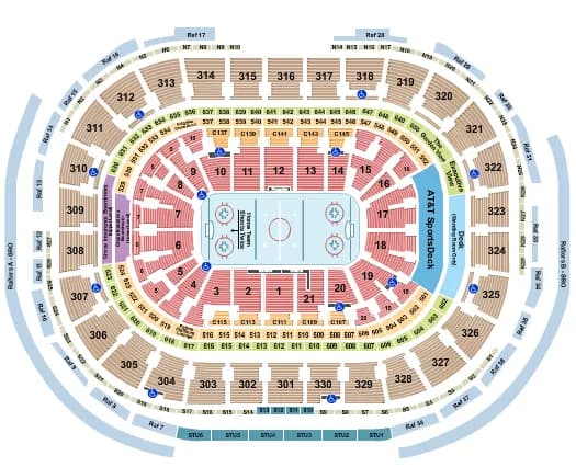 HOCKEY ROW Seating Map Seating Chart