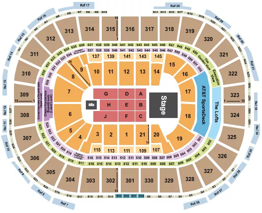 JINGLE BALL Seating Map Seating Chart