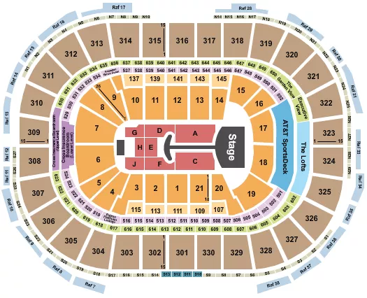 LADY GAGA Seating Map Seating Chart