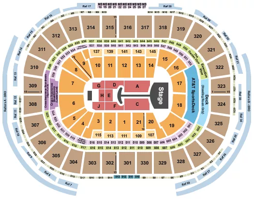LADY GAGA Seating Map Seating Chart