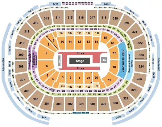 ROD WAVE Seating Map Seating Chart