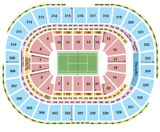 TENNIS 2 Seating Map Seating Chart