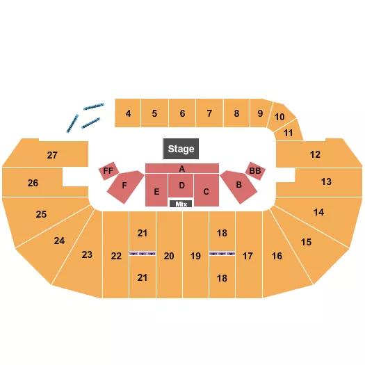 BERT KREISCHER Seating Map Seating Chart