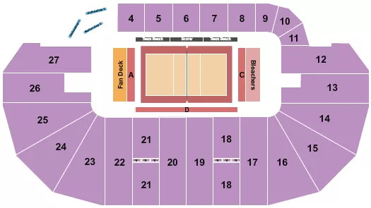 VOLLEYBALL Seating Map Seating Chart