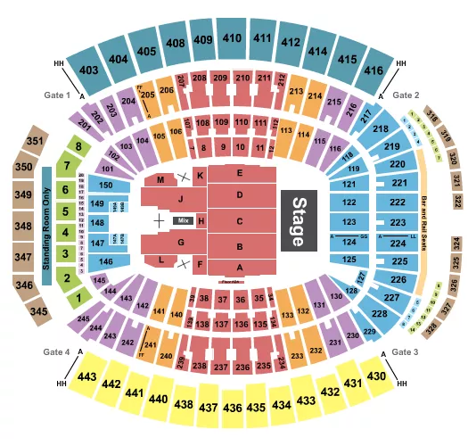 GEORGE STRAIT Seating Map Seating Chart