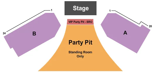 CARSON VALLEY INN TJS CORRAL OUTDOOR EVENT CENTER ENDSTAGE VIP PARTY PIT Seating Map Seating Chart