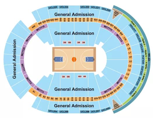 T MOBILE ARENA BASKETBALL NBA CREATORS CUP Seating Map Seating Chart