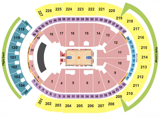 T MOBILE ARENA BASKETBALL INTL RW Seating Map Seating Chart