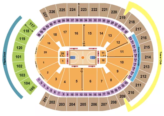 T MOBILE ARENA BASKETBALL 3 Seating Map Seating Chart