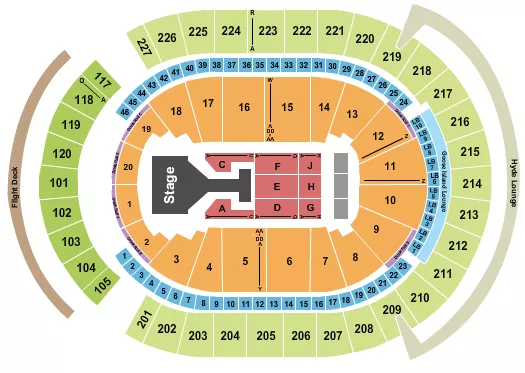 T MOBILE ARENA G DRAGON Seating Map Seating Chart