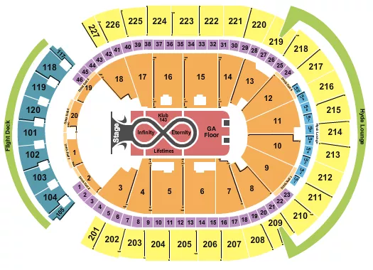 T MOBILE ARENA KATY PERRY Seating Map Seating Chart
