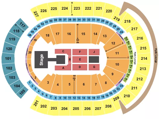 T MOBILE ARENA PESO PLUMA Seating Map Seating Chart