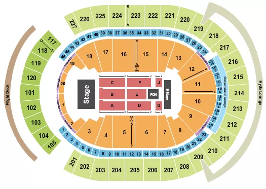 T MOBILE ARENA RICARDO ARJONA Seating Map Seating Chart