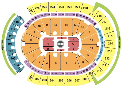T MOBILE ARENA UFC 2 Seating Map Seating Chart