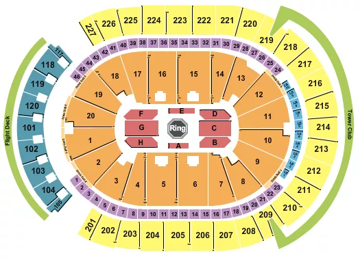 T MOBILE ARENA UFC 2 Seating Map Seating Chart