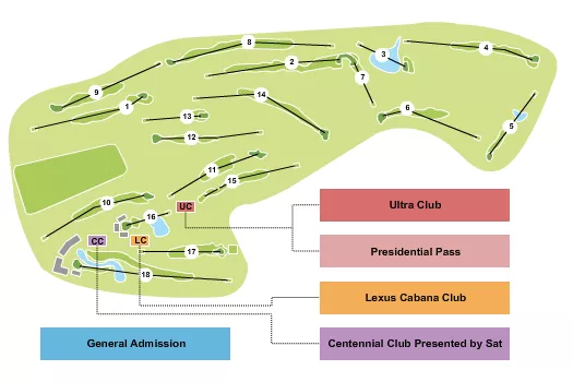 GOLF Seating Map Seating Chart