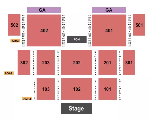TACHI PALACE HOTEL CASINO ENDSTAGE OUTDOOR 2 Seating Map Seating Chart
