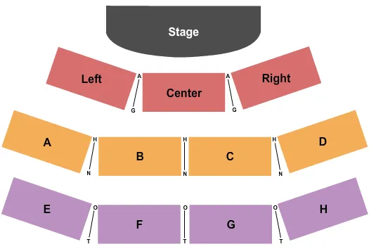 TACHI PALACE HOTEL CASINO END STAGE Seating Map Seating Chart