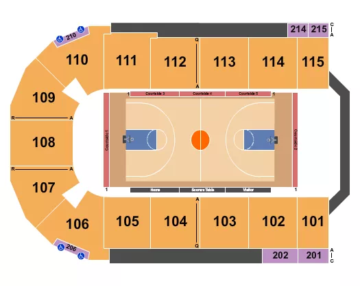 BASKETBALL TAHOE TIP OFF Seating Map Seating Chart