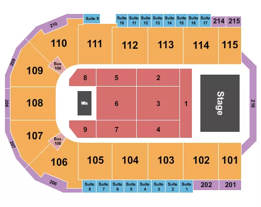 ENDSTAGE 3 Seating Map Seating Chart