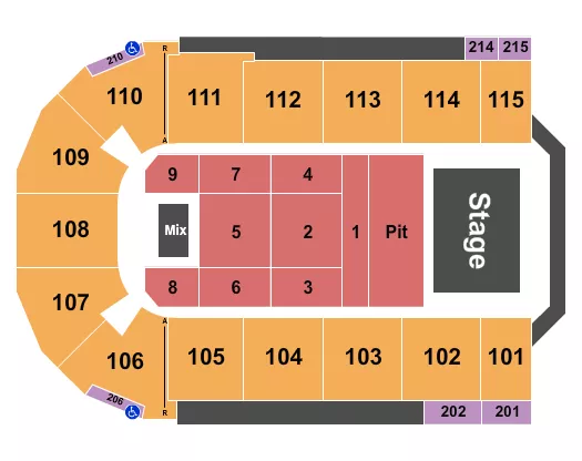 ENDSTAGE GA PIT Seating Map Seating Chart