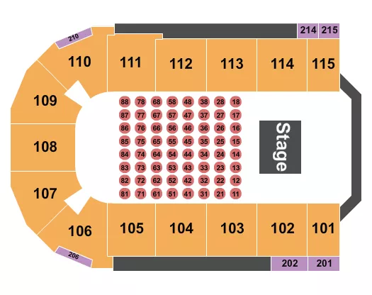 ENDSTAGE TABLES Seating Map Seating Chart