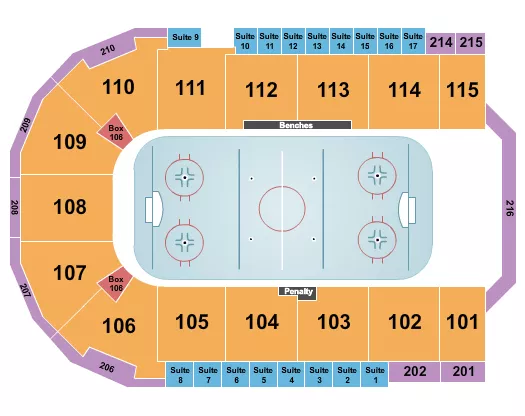 HOCKEY Seating Map Seating Chart
