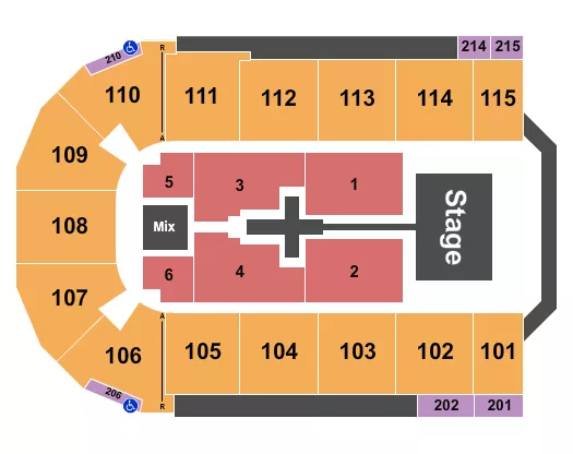 TOBYMAC Seating Map Seating Chart