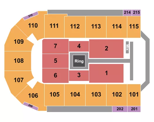 WWE Seating Map Seating Chart