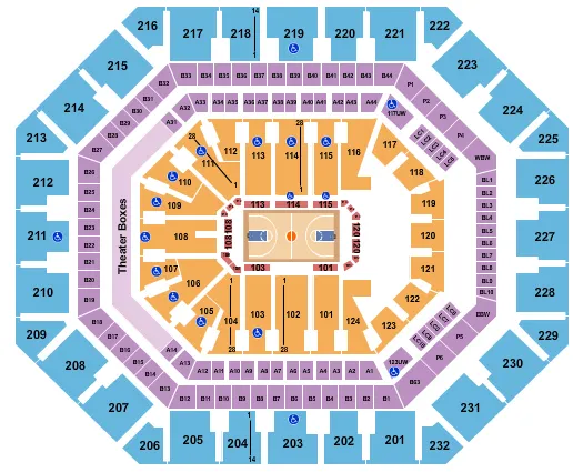 BASKETBALL Seating Map Seating Chart