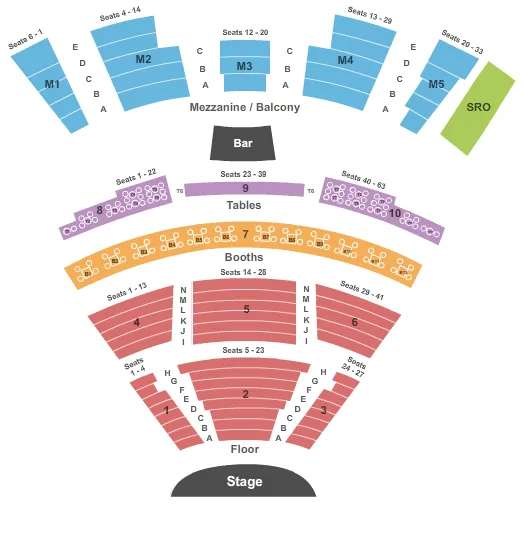 ENDSTAGE STADIUM SEATING Seating Map Seating Chart