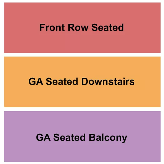 FRONT ROW GA 2 Seating Map Seating Chart