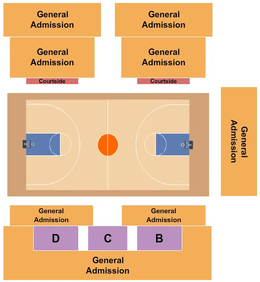 TALMADGE L HILL FIELD HOUSE AT MORGAN STATE UNIVERSITY BASKETBALL Seating Map Seating Chart