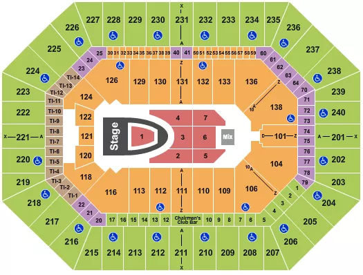 FOR KING AND COUNTRY Seating Map Seating Chart