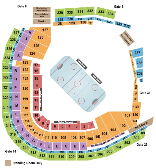 HOCKEY Seating Map Seating Chart