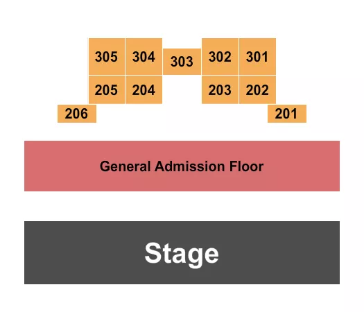 TEMPLE THEATRE TACOMA ENDSTAGE GA 2 Seating Map Seating Chart