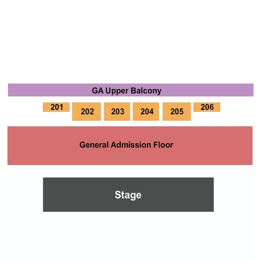 TEMPLE THEATRE TACOMA ENDSTAGE GA 3 Seating Map Seating Chart