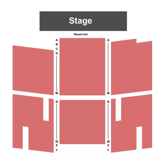 END STAGE Seating Map Seating Chart