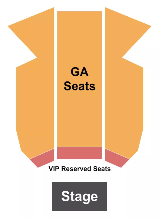 TEXARKANA CONVENTION CENTER TX ENDSTAGE GA VIP Seating Map Seating Chart