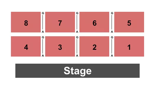 TEXARKANA CONVENTION CENTER TX ENDSTAGE Seating Map Seating Chart