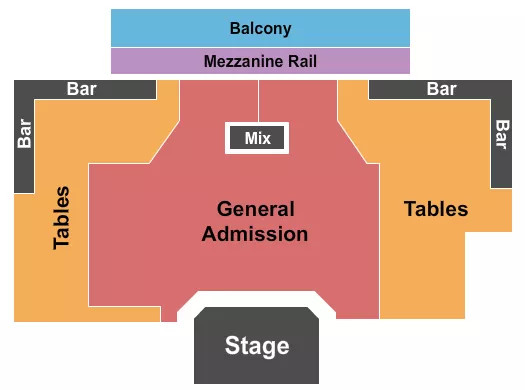 GA TABLES MEZZ BALCONY Seating Map Seating Chart