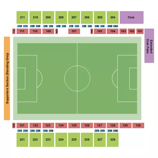 SOCCER Seating Map Seating Chart