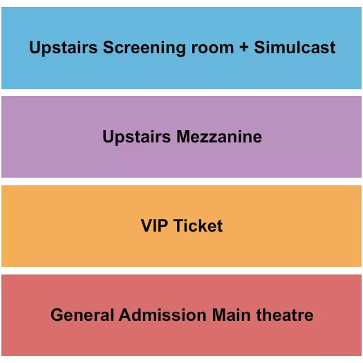 TEXAS THEATRE DALLAS GA MEZZ VIP SCREENING Seating Map Seating Chart